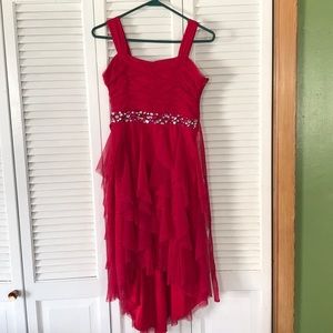 Red girls dress size 14